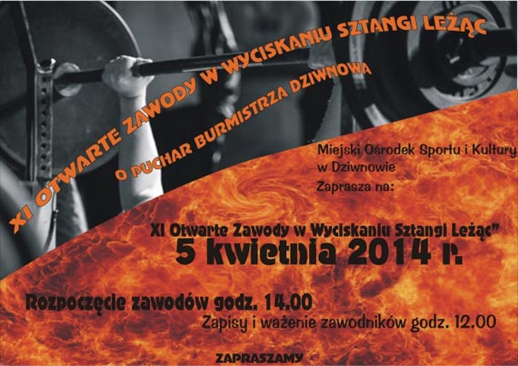 XI otwarte zawody w wyciskaniu sztangi le��c w Dziwnowie 
