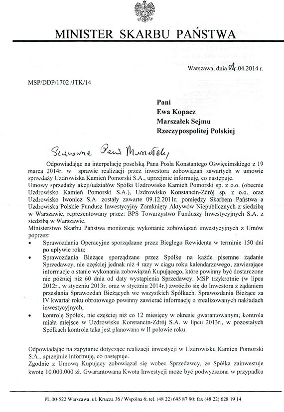 Pose� pyta, minister odpowiada!