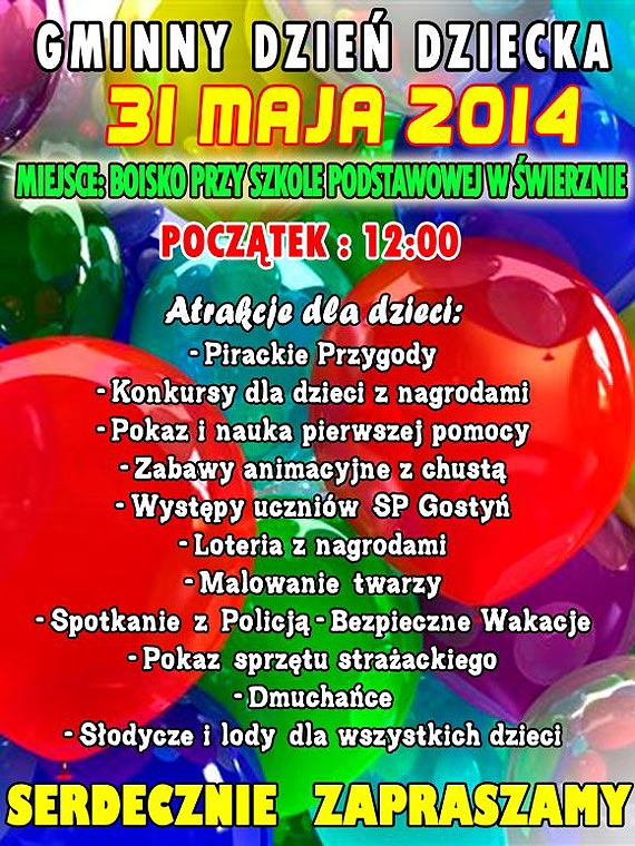 Gminny Dzie� Dziecka w �wierznie ju� 31 maja