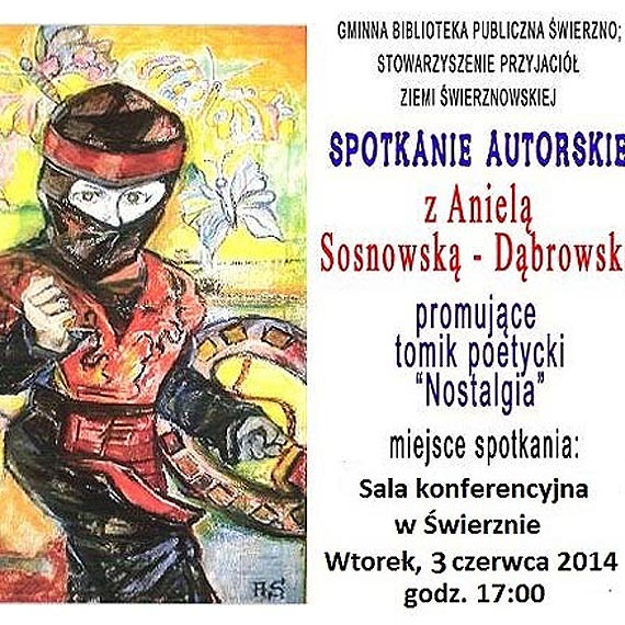 Spotkanie autorskie z Aniel Sosnowsk- Dbrowsk w wierznie