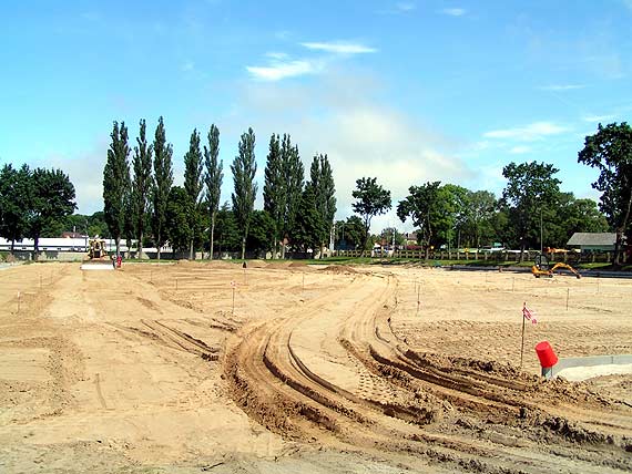 Postęp prac na stadionie w Kamieniu Pomorskim