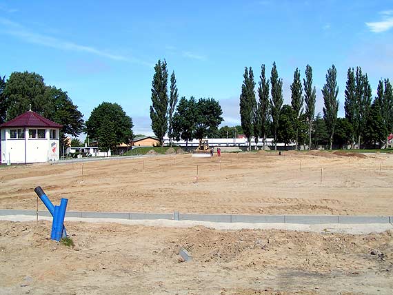 Postęp prac na stadionie w Kamieniu Pomorskim