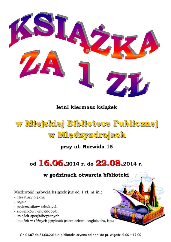 Letni kiermasz „Książka za 1 zł”
