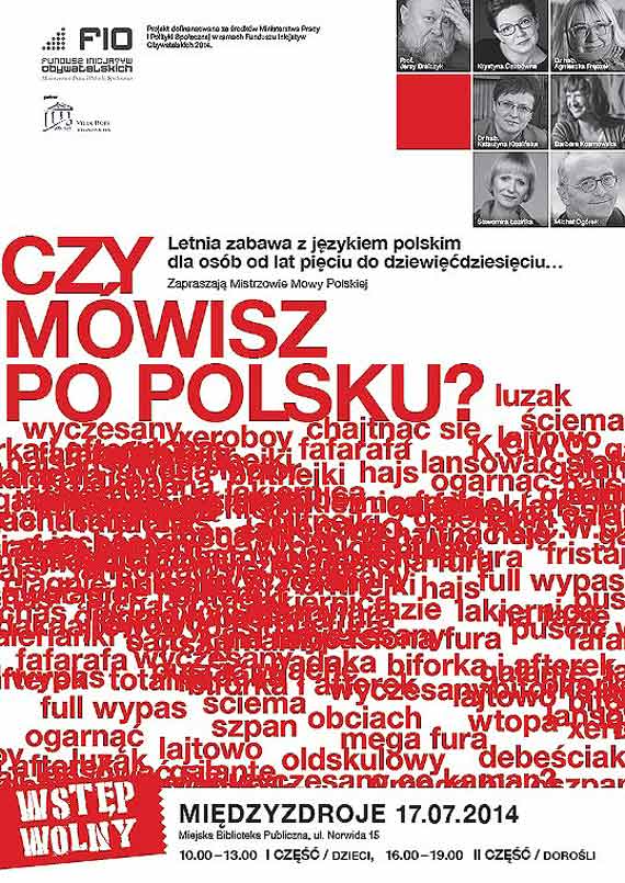 Mistrzowie Mowy Polskiej zapraszaj� do letniej zabawy z j�zykiem polskim
