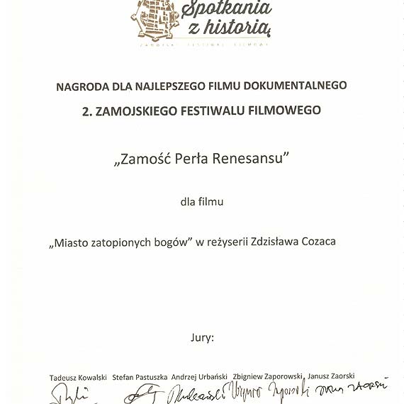Film o wczesno�redniowiecznym Wolinie - „Miasto zatopionych bog�w” zdoby� kolejn� presti�ow� nagrod�