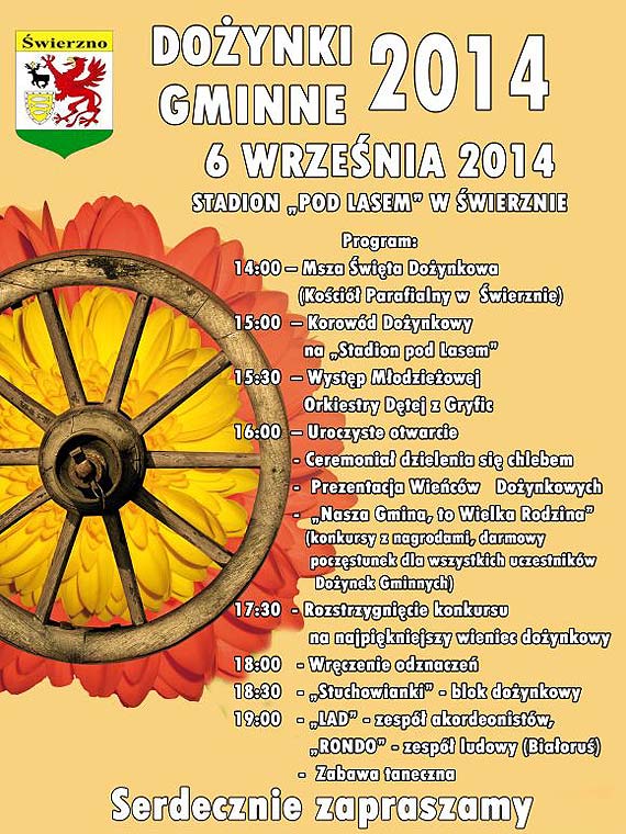 Do�ynki Gminne 2014 w �wierznie. Ju� 6 wrze�nia