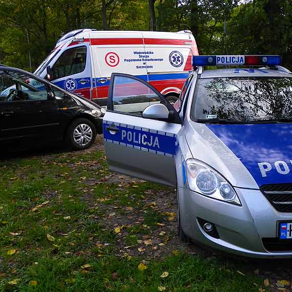 Niegro�na kolizja drogowa na ulicy Szczeci�skiej w Kamieniu Pomorskim