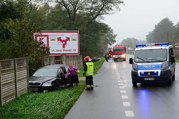 Wypadek na ulicy Wolińskiej w Łunowie. 29- letnia kobieta w ciąży trafiła do szpitala.