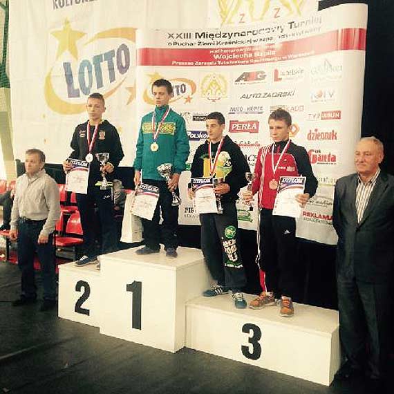 Kordian Skrzy�ski zawodnik "Wikinga Wolin" srebrnym medalist� w Mi�dzynarodowym Pucharze Polski junior�w m�odszych w zapasach