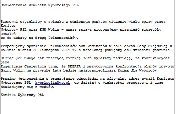 „Proponujemy przenie�� szczeg�y ustale� co do debaty na drog� Pe�nomocnik�w”