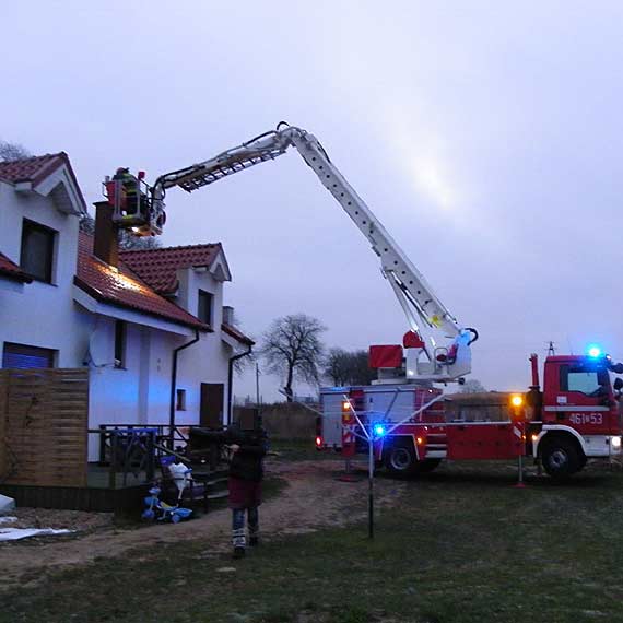 Po�ar domu jednorodzinnego w Grabowie