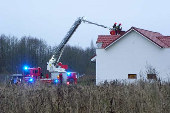 Po�ar domu jednorodzinnego w Grabowie