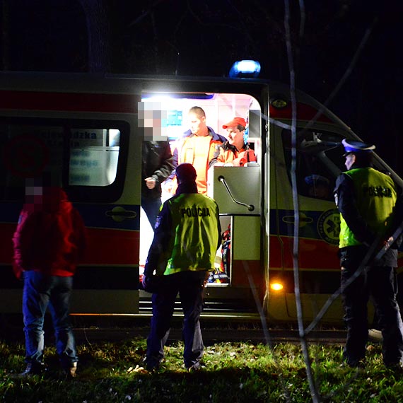 Auto przetoczyło się na pobocze