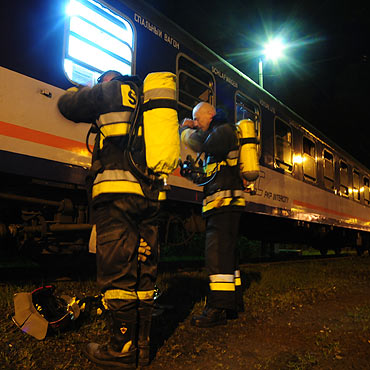 Zapalił się wagon na stacji Świnoujście