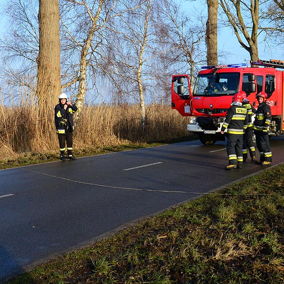 W Wapnicy i Lubinie awaria pr�du. Zerwa�a si� linia �redniego napi�cia. Kabel le�a� na drodze 