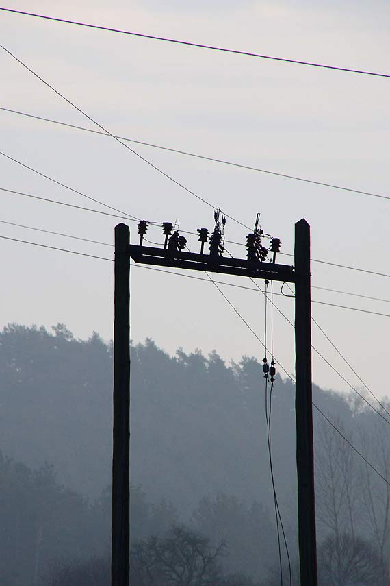 W Wapnicy i Lubinie awaria pr�du. Zerwa�a si� linia �redniego napi�cia. Kabel le�a� na drodze 