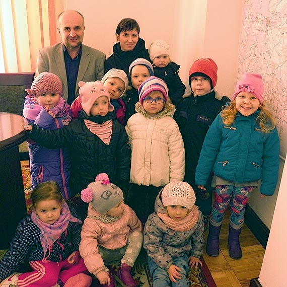 Kajtusie z życzeniami u burmistrza Kamienia Pomorskiego