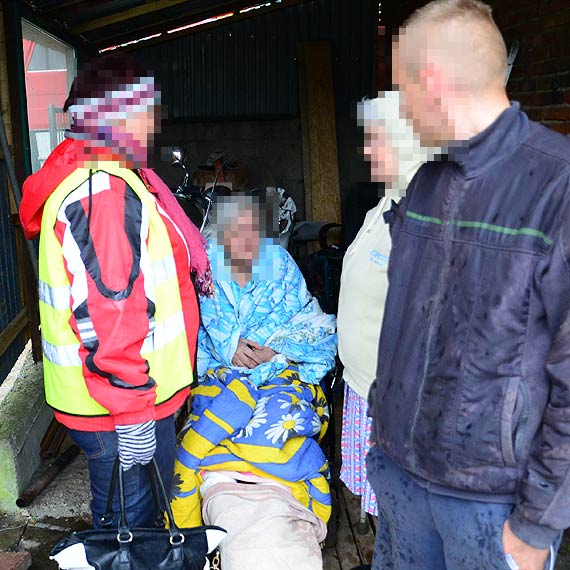 W Zalesie- Wicko p�on�� dom. Ewakuowano jedn� osob�