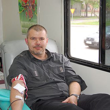 Policjanci oddawali krew