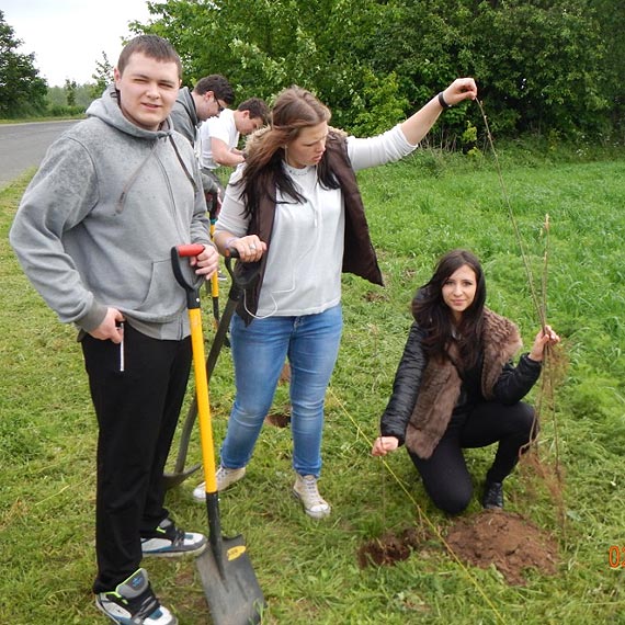 Ekologiczna akcja sadzenia drzew przez m�odzie�