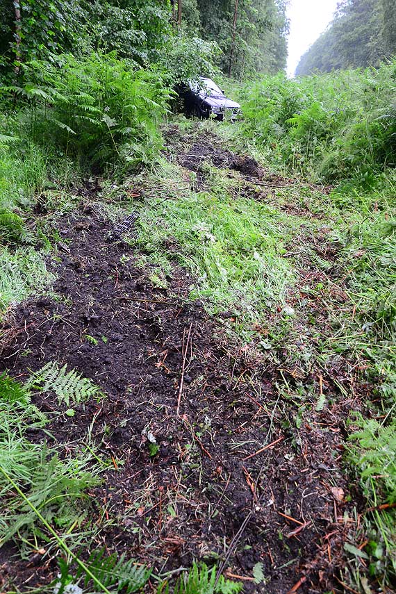 Kierowca nie wyrobi� na zakr�cie