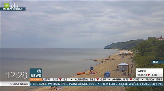 Mi�dzyzdrojska pla�a na antenie Polsat News!