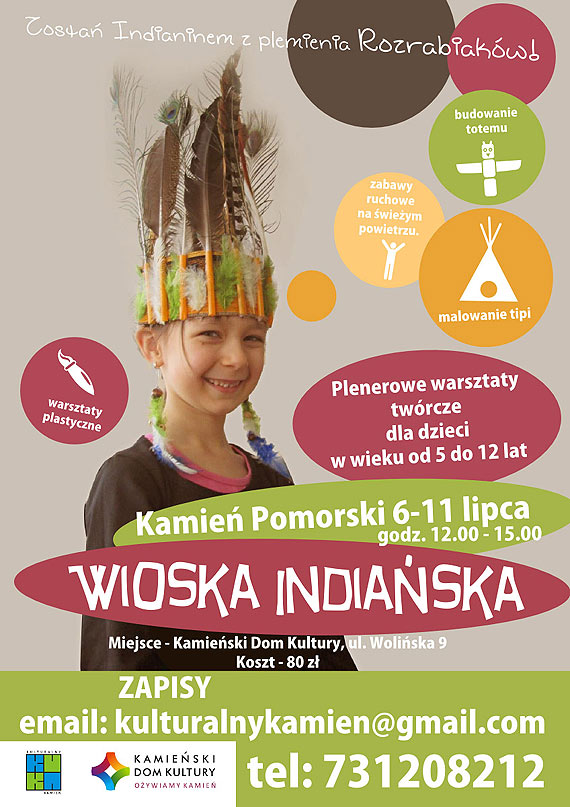 Wioska india�ska przed Kamie�skim Domem Kultury 