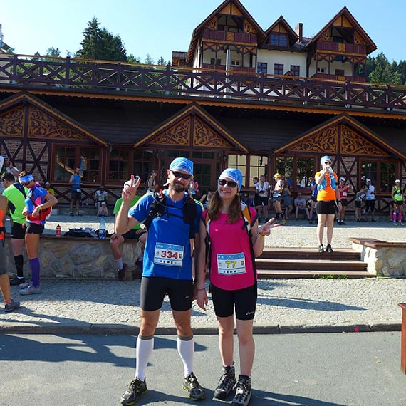 Biegacz z Kamienia Pomorskiego na biegu 3 x �nie�ka = 1 x Mont Blanc