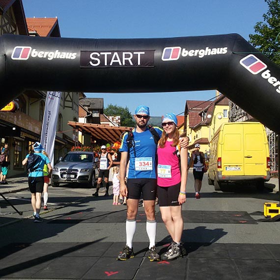 Biegacz z Kamienia Pomorskiego na biegu 3 x �nie�ka = 1 x Mont Blanc