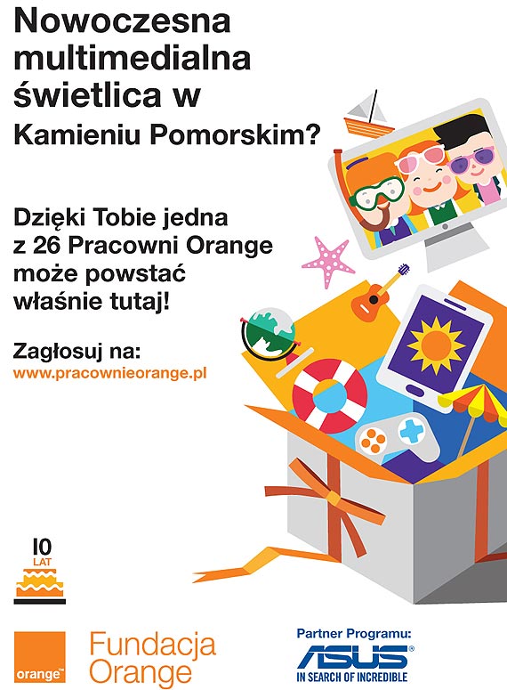  Stw�rzmy razem nowoczesn� pracowni� multimedialn� w centrum Kamienia Pomorskiego!