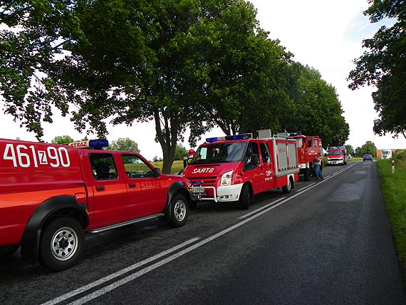 O krok od tragedii. Nissan dachowa� w okolicach Kretlewa