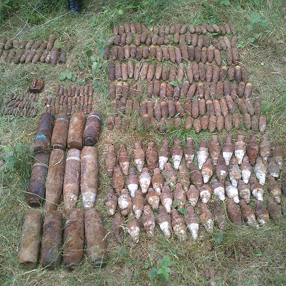 Turystka znalaz�a w lesie pociski. Do akcji wkroczyli saperzy