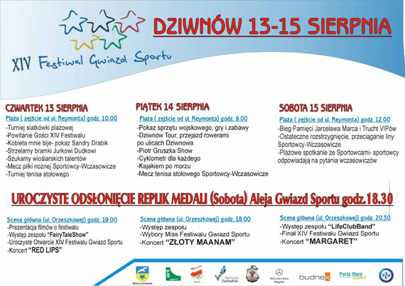XIV Festiwal Gwiazd Sportu Dziwn�w 2015