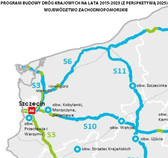 Program Budowy Dr�g i Autostrad na lata 2014-2023  uwzgl�dnia inwestycje na Pomorzu Zachodnim