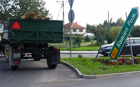 Wjechał ciągnikiem w Kamień Pomorski...