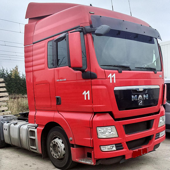 Skradziony w Niemczech MAN odzyskany w Szczecinie