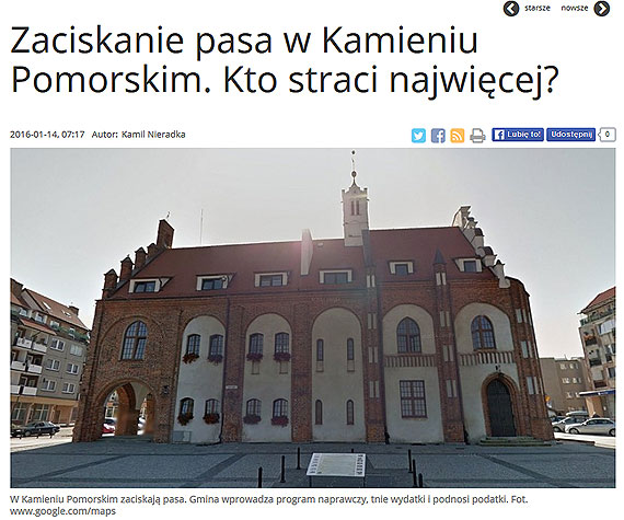 Zaciskanie pasa w Kamieniu Pomorskim. Kto straci najwicej?