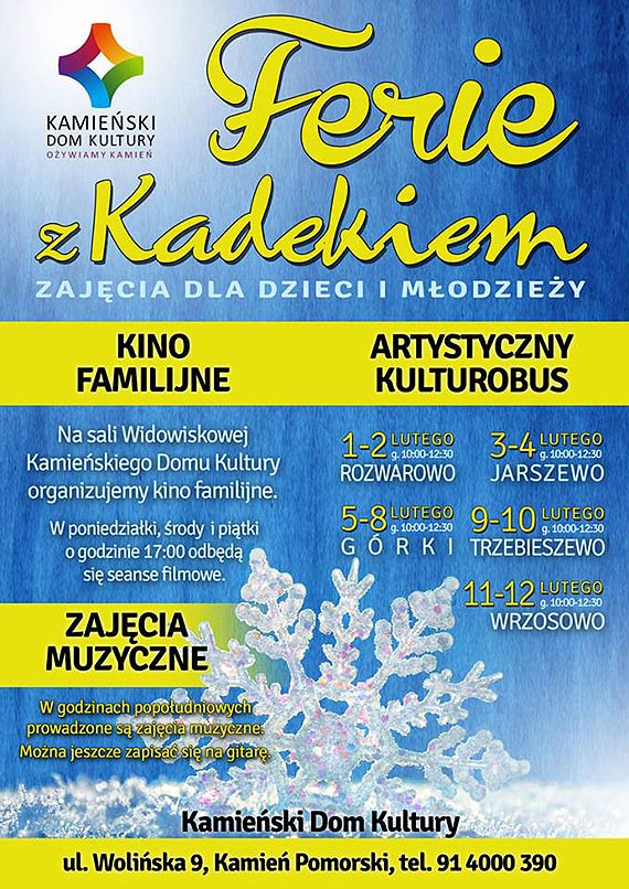 Ferie z Kadekiem. Zobacz, jakie przygotowano atrakcje