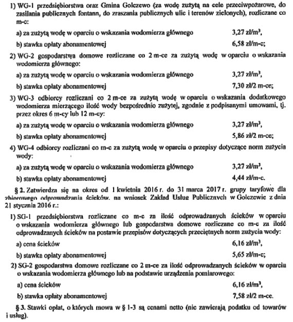 Od 1 kwietnia zmiana taryf za zbiorowe zaopatrzenie w wod oraz zbiorowe odprowadzanie ciekw