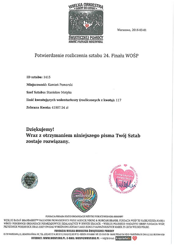 Ostateczne rozliczenie WOP