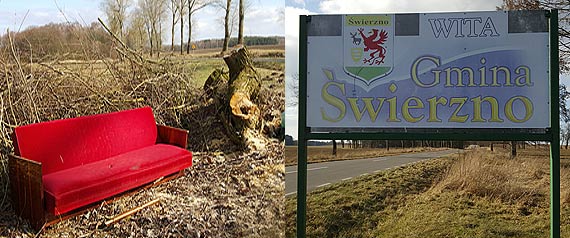 Gmina Świerzno wita raz kanapą, raz wyblakłym witaczem!
