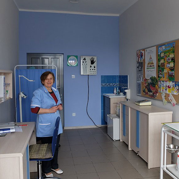 Szkolny gabinet lekarski w Golczewie po zmianie