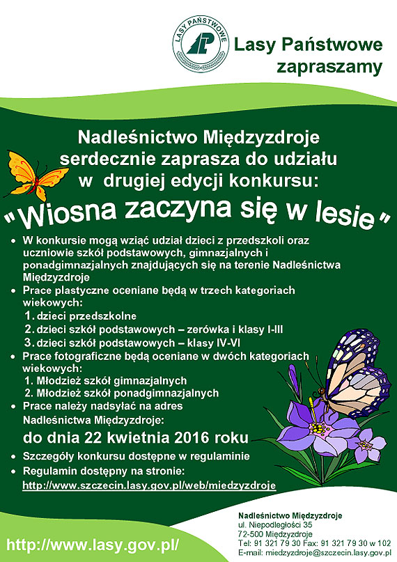 We udzia w konkursie plastycznym- Wiosna zaczyna si w lesie