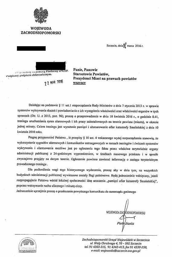 Trening syren z okazji uhonorowania ofiar katastrofy Smoleńskiej! Czy syreny zawyją 10 kwietnia także w powiecie kamieńskim?