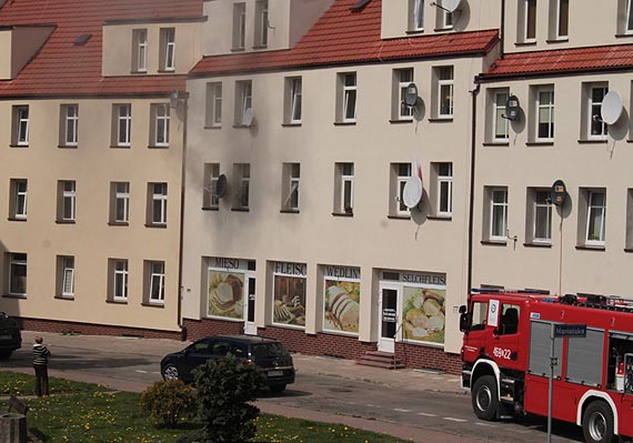 Mikrofalwka przyczyn poaru w Kamieniu Pomorskim