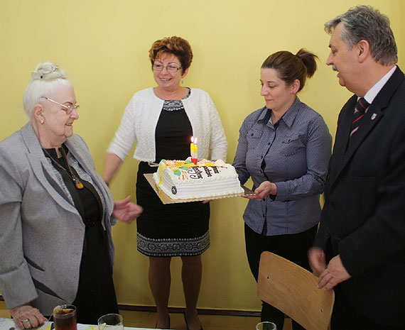 yczenia dla Jubilatki – Pani Krystyny Gierszewskiej-Dubik – 90- letniej honorowej obywatelki Gminy Wolin