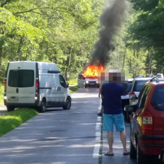 Poar na 102. Mercedes w pomieniach! 