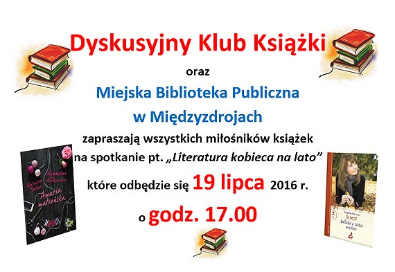 Literatura kobieca na lato, czyli spotkanie z bibliotekarzami z Międzyzdrojów!