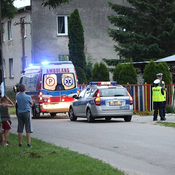 Nie wyrobi na uku - wypadek motocyklisty w Koniewie