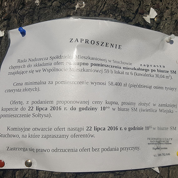 Kto da wicej. Jeszcze do pitku mona zoy ofert zakupu mieszkania po SM w Stuchowie